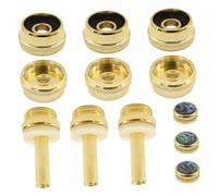 TOGEVAL Caibei Trumpet Gold-edged Multi-tone Style Includes Trumpet Buttons Snaps and Covers for Musical Instrument Repairs for Ensemble Practice and Stage Performances