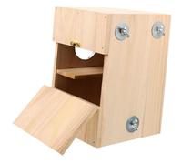 TOGEVAL Canary Breeding Box Wooden Bird Incubator Bird Nest Feeding House for Pet Birds