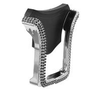 TOGEVAL Car Air Vent Phone Holder U Shape Telescopic Bracket with Rhinestone Decoration for Smartphones Easy Installation Secure Fit for Car Vent Mounting Black