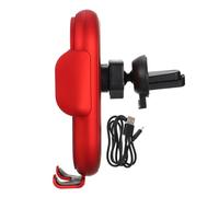 TOGEVAL Car Air Vent Phone Holder with 10w Wireless Charger, Automatic Sensor Mobile Phone Stand for Navigation, Red Clip Mount Compatible with Most Smartphones
