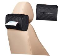 TOGEVAL Car Tissue Holder Soft Safe Design with Quick Release Buckle Fit for Headrest Visor Armrest Easy Access Refill Modern Sleek Car Organizer for Interior Storage
