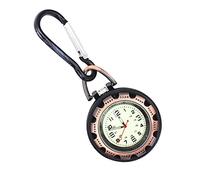 TOGEVAL Carabiner Clip Watch Glow in The Dark Mountaineering Backpacker Watch Red Bronze Sturdy Alloy Suitable for Hiking Camping Random Color