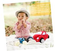 TOGEVAL Cartoon Car Shape Plush Throw Pillow for Soft Cuddly Plush with Bright Red Color Comfortable Touch Decorative Cushion for Boys and Bedroom