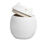 TOGEVAL Cartoon Cat Canister Tea Container 160Ml Mini Ceramic Decorative Storage Jar Kitten Design Home Kitchen Organization