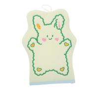 TOGEVAL Cartoon Rabbit Kids Bathing Glove for Children, Dual Sided Use Washcloth with Powerful Exfoliation, Made of Soft Viscose and Cotton, for Gentle Skin Cell Removal and Bath Time