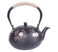 TOGEVAL Cast Iron Teapot Japanese Tetsubin with Ergonomic Handle Vintage Style Kettle for Household and Office Tea Brewing Elegant Tearoom Teaware Gift