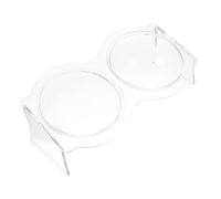 TOGEVAL Cat Double Bowl Set Acrylic Pet Bowl Feeder Whisker Friendly Cat Bowls Elevated Dog Bowl Practical Household Cat Food Bowl Neck Protective Bowl