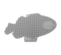 TOGEVAL Cat Self Groomer Fish Shape Scratching Pad for Indoor Cats Gray Table Leg Mount Scratcher Comb Pet Grooming Brush and Massager Tool for Kitten