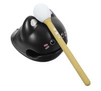TOGEVAL Cat Shape Wooden Percussion Cute Cartoon Rhythm Musical Instrument for Relaxation and Stress Relief Lightweight Desktop Decor for Office and Yoga Enthusiasts Unique Fish Figurine