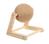 TOGEVAL Cat Sisal Scratching Ball for Cats and Kittens, Small L-shaped Interactive Claw Grinding Scratcher, Indoor Pet Play Ball for Claw Care and Exercise
