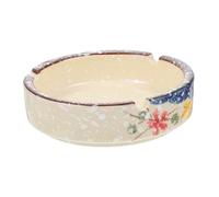 TOGEVAL Ceramic Art Ashtray Japanese Style Vintage Ash Holder Retro Decorative Desktop Ornament for Home Office Multifunctional Porcelain Smoking Accessory