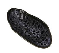 TOGEVAL Ceramic Butterfly Feeder Tray 8.25-Inch Outdoor Bee Feeding Water Dish Natural Glaze Garden Decor Puddler for Butterflies and Bees