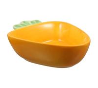TOGEVAL Ceramic Carrot Shaped Food Bowl Snack Tray Candy Nut Dish for Sharing Dried Fruit and Snacks at Parties Indoor Outdoor Use