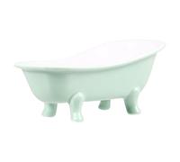 TOGEVAL Ceramic Hamster Bathtub Cooling Pet Habitat Small Animal Bath House Glazed Ceramic Bed for Rodents Green