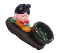 TOGEVAL Ceramic Incense Stick Holder Chinese Style Vintage Dynasty Design for Sandalwood Incense Home Office Tearoom Spa with Stable Base