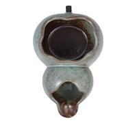 TOGEVAL Ceramic Jar Water Fountain Terracotta Spitter Recirculating Water Feature for Outdoor Courtyard Patio Indoor Tabletop Decorative Backyard Waterfall