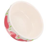 TOGEVAL Ceramic Small Animal Food Bowl for Hamster Rabbit Guinea Pig Anti-Spill Design, Pink Non-Tip Pet Feeder Dish, Sturdy Rodent Food Container
