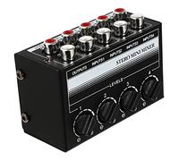 TOGEVAL Channel Mini Audio Mixer Passive Sound Mixer Controller Durable Build Individual Volume Control for Instruments Devices for Home Streaming