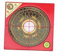 TOGEVAL Chic Feng Shui Compass Ornament Retro Durable Desktop Decor for Home Office Temple Buddha Hall Lightweight Traditional Material with Smooth Surface