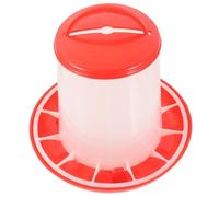 TOGEVAL Chick Feeder Poultry Feeder 3kg Thick Integrated Plastic Feed Container with Lid for Automatic Chicken Feeding Farm Supply