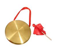 TOGEVAL Chinese Gong Instrument Mallet for Percussion Decorative Asian Gong and Drums for Home Feng Shui Ornaments