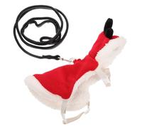 TOGEVAL Christmas Bunny and Leash for Small Animals and Comfortable Bunny Leash Wear-resistant Rope for Walking Kittens and Lightweight Pet Clothes