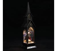 TOGEVAL Christmas Decorative Wind Lantern Church Ornament Tone Indoor Xmas Festive Decor for Holiday Party Safe Smooth Finish Eye-catching Interior Accent