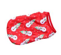 TOGEVAL Christmas Dog Sweatshirt Small Dog Christmas Costume Polyester Vest Snowman Reindeer Pet Clothes Dog Polyester Vest Pet Decorations