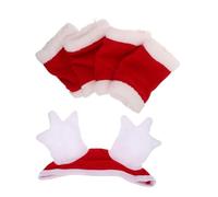 TOGEVAL Christmas Horse Costume with Santa Hat Leg Guards for Holiday Parades Soft Breathable Festive Outfit for Equestrian Events and Xmas Celebrations