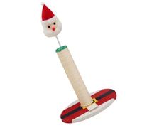 TOGEVAL Christmas Santa Cat Scratching Post Small Sisal Kitten Climbing Tree Wear-resistant Cat Scratcher Indoor Pet Accessory for Holiday Use