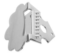 TOGEVAL Chrome Plated Style Guitar Tailpiece Mandolin Bridge Unique Cloud Shape for Acoustic Guitars