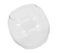 TOGEVAL Clear Glass Kerosene Lamp Shade Vintage Round Oil Lamp Chimney Replacement Durable Polished Glass for Outdoor Lanterns and Antique Oil Lights Easy to Install and Decorative