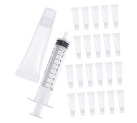 TOGEVAL Clear Refillable Lip Gloss Tubes with Syringe Portable Plastic Lip Balm Squeeze Bottles for Travel Transparent Cosmetic Containers Balm and Gloss Storage