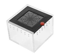 TOGEVAL Clear Viewing Acrylic Reptile Terrarium Container Ventilated Pet Keeping Box for Small Animals Including Spiders Geckos Snakes with Easy Clean Design