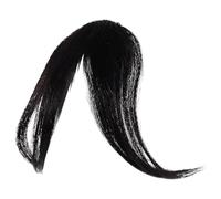 TOGEVAL Clip-in Curtain Bangs Hairpiece for Women Temple Extensions, Natural Color Half Hand-Woven Realistic Human Hair Bangs Clip, Invisible Front Fringe for Daily Wear