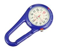 TOGEVAL Clip-on Quartz Backpack Fob Watch with Glow-in-the-Dark Luminous Dial Blue Alloy Climbing Buckle for Men and Women Outdoor Use