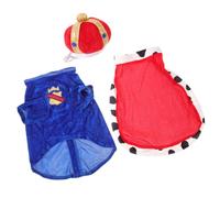 TOGEVAL Cloak with Crown for Dogs Adorable Lightweight Overcoat Comfortable Loose Fit Dog Apparel Stylish Warm Pet Clothes for Movement and Hair Protection