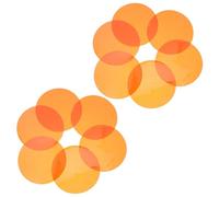 TOGEVAL Color Correction Discs Peel and Stick with High Light Transmission Lamp Shade 20pcs Yellow Pet round Self-adhesive Soft Warm Glow Light Filter Stickers for Home and Dj Lighting