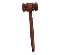 TOGEVAL Compact Wooden Gavel with Loud Clear Sound for Auctions Meetings and Role Play Portable Mini Rubber Wood Hammer for Boys Court Lawyer Accessories
