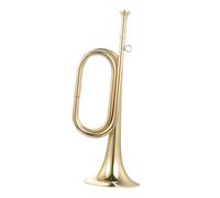 TOGEVAL Copper Bugle Trumpet for School Band Beginners Use, Lightweight Copper Material with Beautiful and Natural Sounds, Easy to Carry Musical Instrument for Outdoor and Band