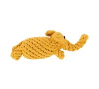 TOGEVAL Cotton Rope Elephant Pet Chew for Dogs Molar Plaything for Teeth Grinding and Cleaning Yellow Handmade Chewing to Reduce Calculus and Prevent Destructive Behavior Suitable for