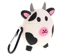 TOGEVAL Cow Shape Silicone Earbuds Case for Generation Soft Protective Cover with Shock Absorption Cute Wireless Headset Accessory for Daily Use Random Color