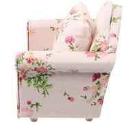 TOGEVAL Cozy Mini Sofa for Small Pets Hamster Accessories Wooden and Cloth Material Pet Sleeping Place Suitable for Home Decorative Small Animal Couch