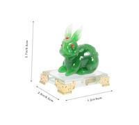 TOGEVAL Creative Green Jade Bunny Figurine Home Office Decor Delicate Rabbit Statue for Living Dining Coffee Shop Conference Exhibition Hall Hotel Restaurant Cute Desktop Decoration