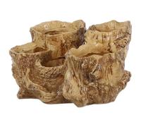 TOGEVAL Creative Resin Plant Pots with Drainage Holes, Tree Root-shaped Artificial Driftwood Planter for Succulents and Cactus, Easy Maintenance Design for Indoor Home Décor and Living