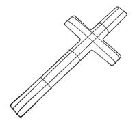 TOGEVAL Cross Wreath Frame Iron Ring for DIY Flower Wreath Making Black Metal Accessory for Hanging Seasonal and Religious Decorations