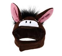 TOGEVAL Cute Donkey Ear Pet Headgear Warm Cotton Hat for Small Animals Comfortable Cosplay Cap for Hamsters Guinea Pigs Rabbits Party Dressing Up Props for Halloween and Photos