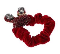 TOGEVAL Cute Hair Tie Rhinestone Embellishments High Elasticity Velvet Scrunchies for Women Hair Accessory for Ponytails and Stylish Hairstyles
