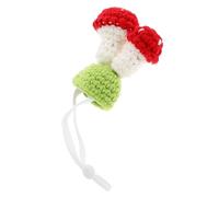 TOGEVAL Cute Handmade Pet Cap for Small Animals Like Hamster Chinchilla Halloween Costume Accessory Adorable Mushroom Style Pet Hat