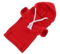 TOGEVAL Cute Small Pet Sweatshirt for Guinea Pigs and Hamsters Red Fleece Rat Costume with Cozy Warm Protection and Practical Clothing for Ferrets and Small Animals Gift for